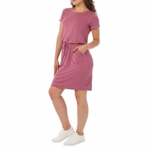 NWOT 32 Degrees Women's Short Sleeve Drawstring Waist Dress XL - Picture 1 of 6